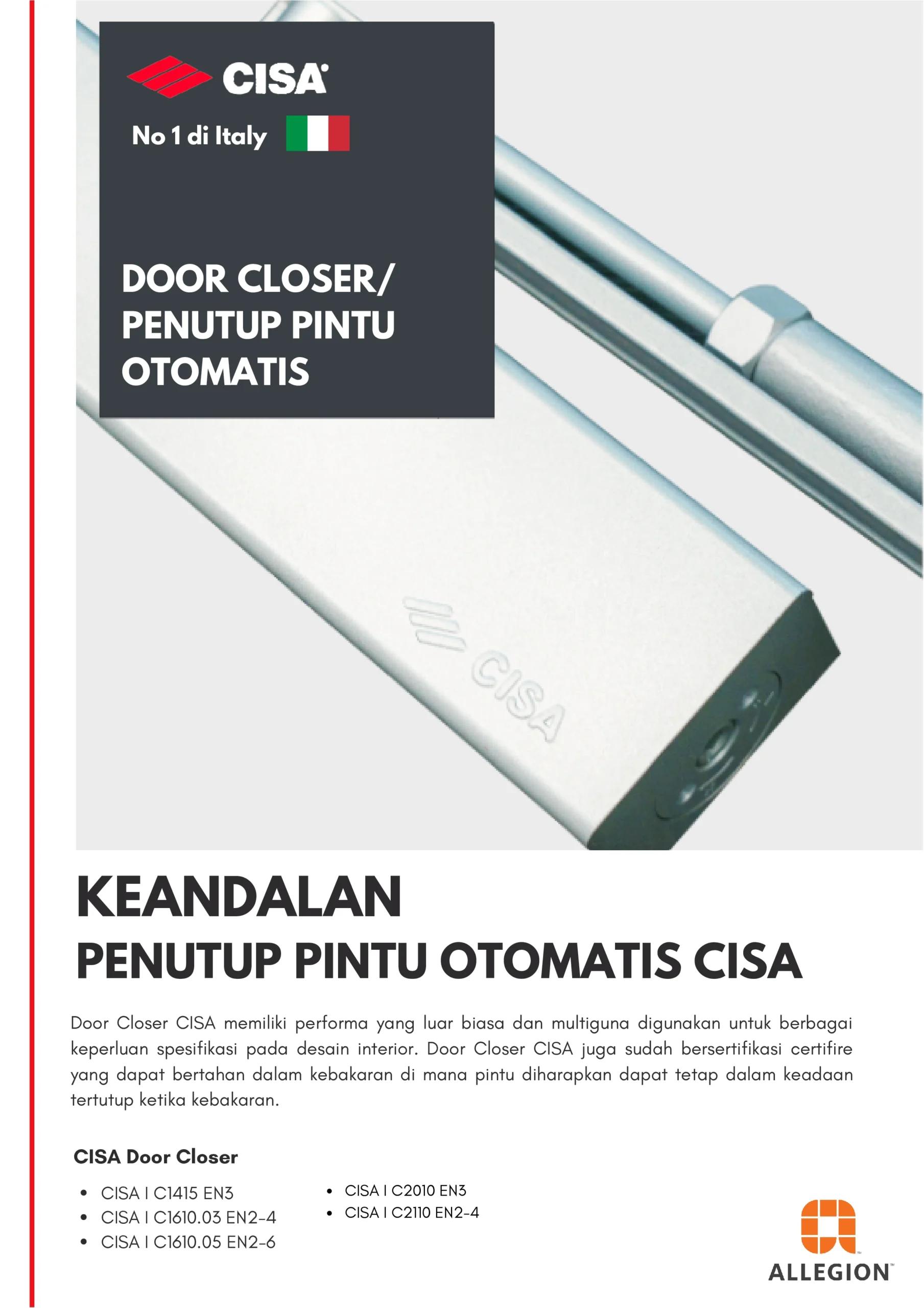 CISA Door Closer Cover