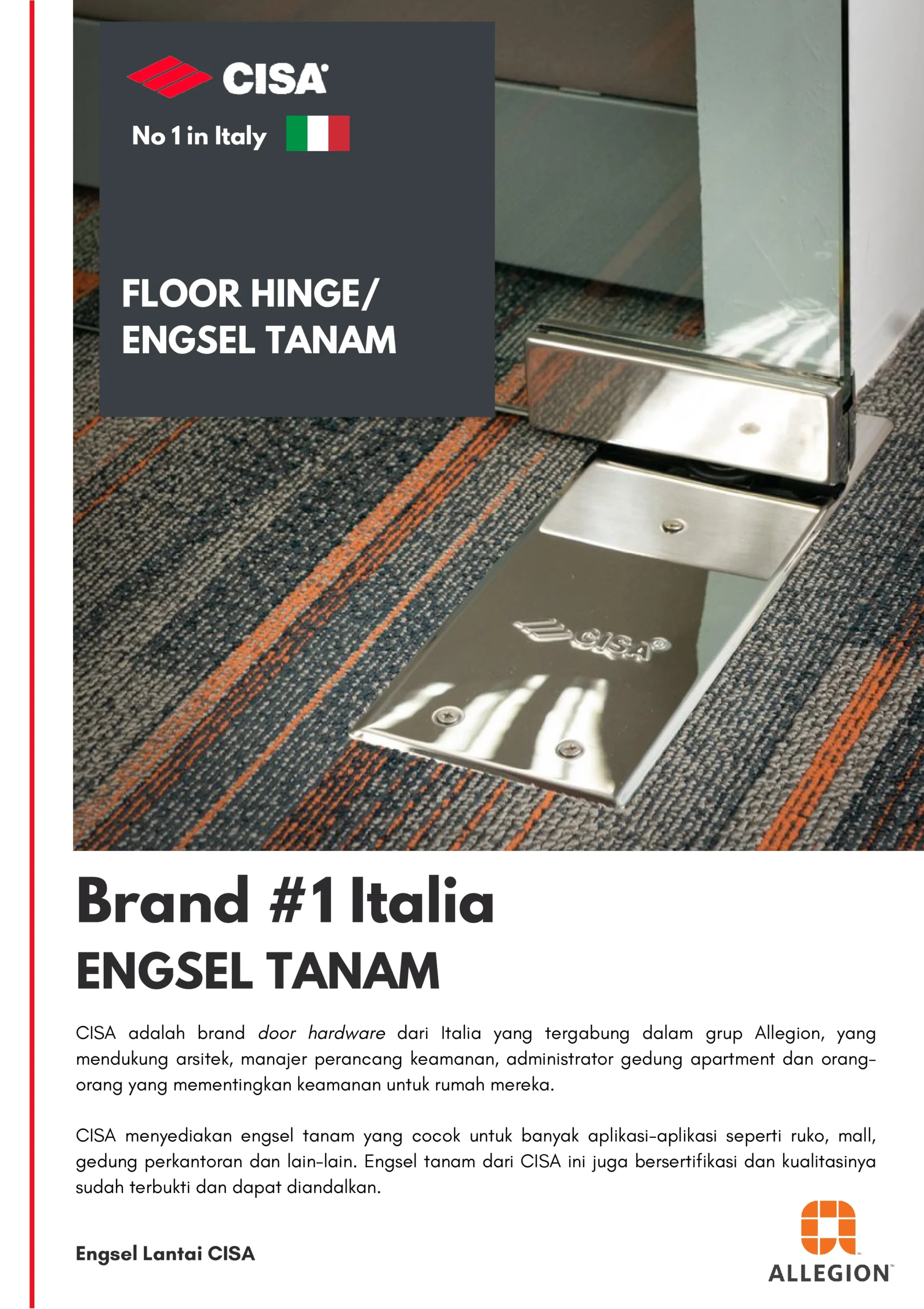 CISA Floor Hinge Cover