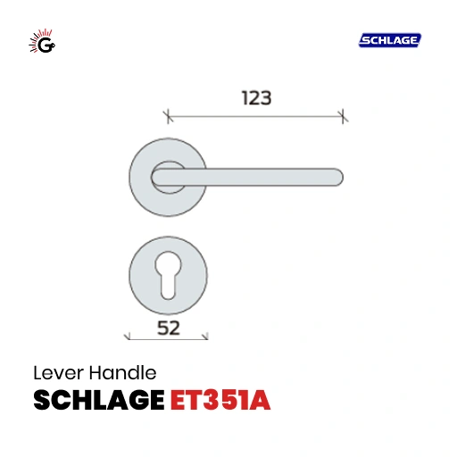 Lever Handle Schlage ET 351A - Gambar 3